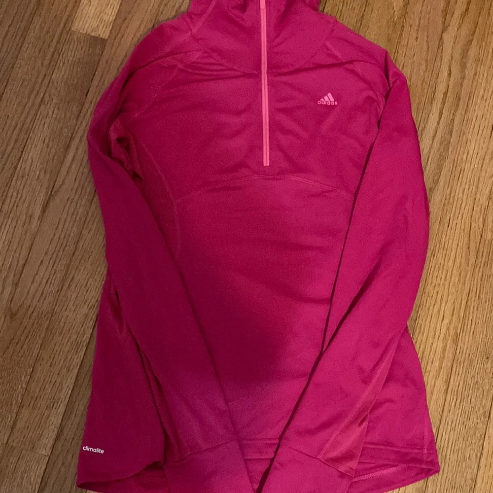 Adidas Zip Long Sleeve Running Top - Picture 1 of 5